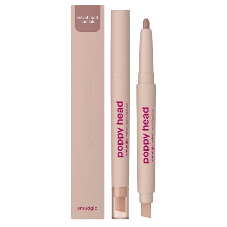 Poppy Head - Smudgic Velvet Matt Lipstick - Matný rúž na pery v tyčinke - 01 Stone Veil - 0,85g