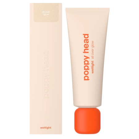Poppy Head - Wetlight All Over Glow - Tekutý rozjasňovač na telo a tvár - 01 Glowsecco - 50ml