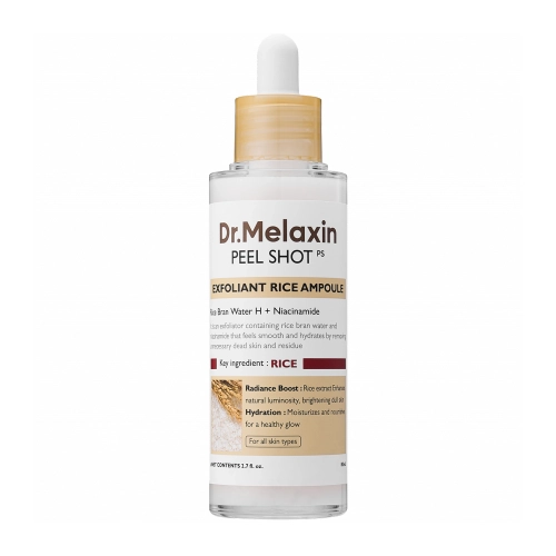 Dr.Melaxin - Peel Shot Exfoliating White Rice Ampoule - Jemné peelingujúce sérum s výťažkom z ryže - 80 ml