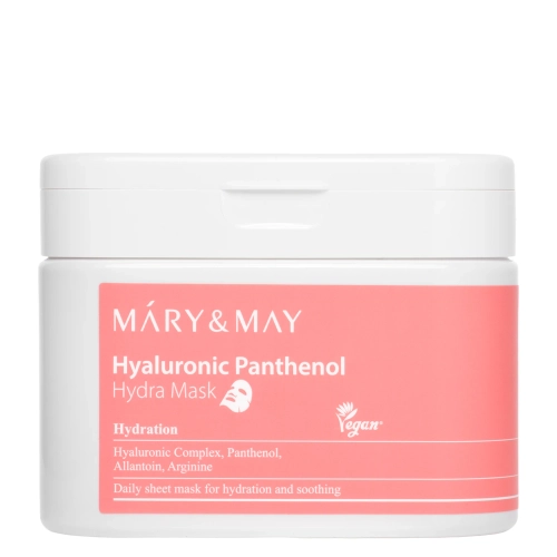 Mary&May - Hyaluronic Panthenol Hydra Mask - Sada hydratačných plátienkových masiek na tvár - 30 ks