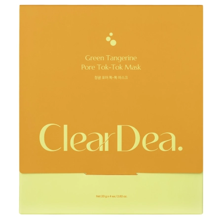 ClearDea - Green Tangerine Pore Tok-Tok Mask - Sada hydratačných plátienkových masiek na tvár - 20gx4