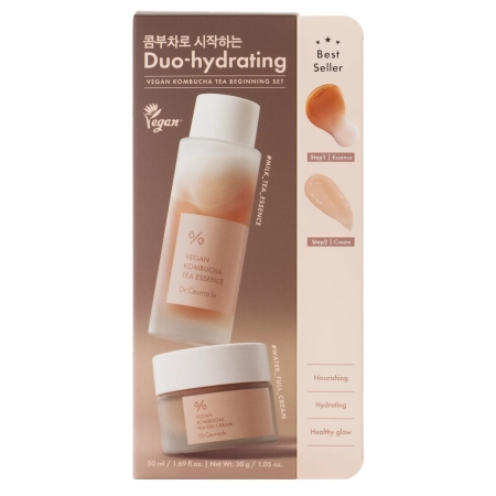 Dr.Ceuracle - Vegan Kombucha Beginning Set - Sada produktov s kombuchou - Pleťový krém 75g + Pleťová esencia 150ml