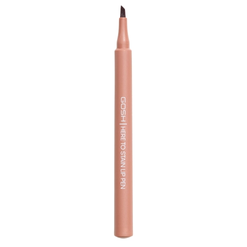 GOSH - Here To Stain Lip Pen - Dlhotrvajúca ceruzka na pery v pere - 004 Mocha Stain - 1ml