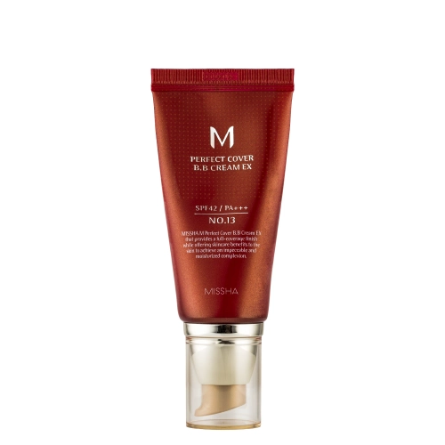 Missha - M Perfect Cover BB Cream EX SPF42/PA+++ - Krycí BB krém EX - No.13 Bright Beige - 50ml