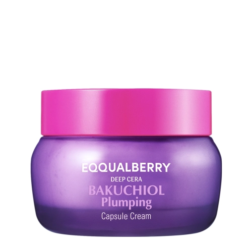 EQQUALBERRY - Bakuchiol Plumping Capsule Cream - Spevňujúci hydratačný krém na tvár s bakuchiolom - 50ml