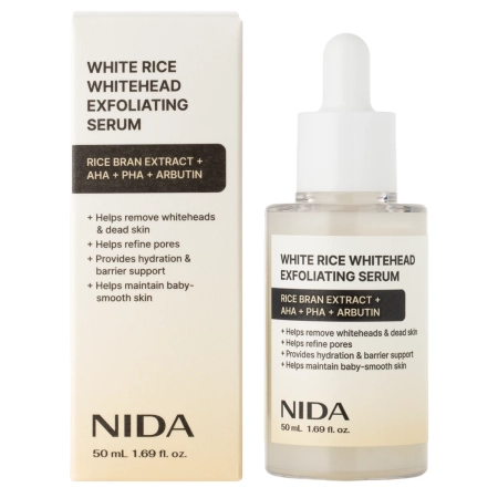 NIDA - White Rice Whitehead Exfoliating Serum - Exfoliačné sérum na tvár s extraktom z bielej ryže - 50ml