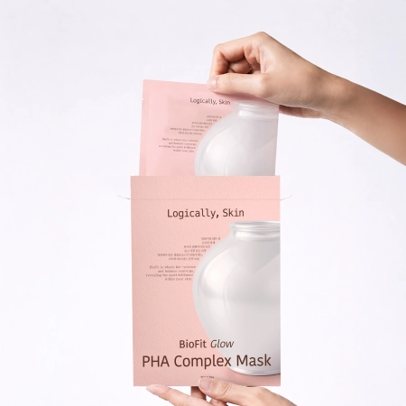 Logically, Skin - Skin BioFit Glow PHA Complex Mask - Plátienková pleťová maska s PHA kyselinou - 25g