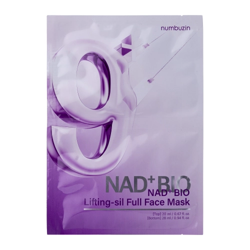 Numbuzin - No.9 NAD Bio Lifting Full Cover Facial Mask - Liftingujúca pleťová maska s koenzýmom NAD - 26 ml