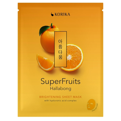 KORIKA - Superfruits Brightening Sheet Mask Hallabong - Rozjasňujúca plátienková maska na tvár - 1ks/25g