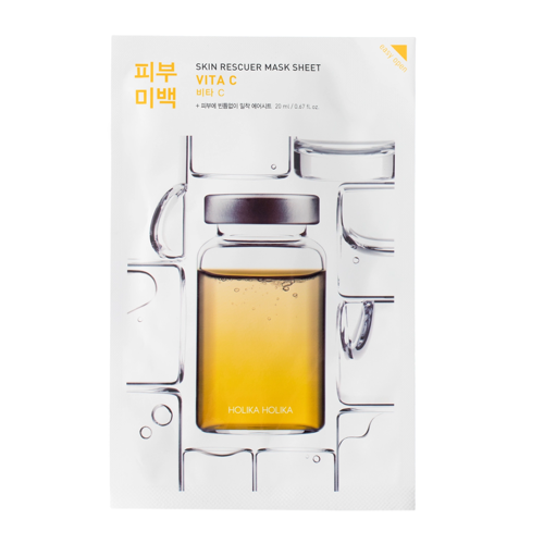 Holika Holika - Skin Rescuer Mask Sheet - Vita C - Rozjasňujúca plátenková maska ​​s vitamínom C - 20ml