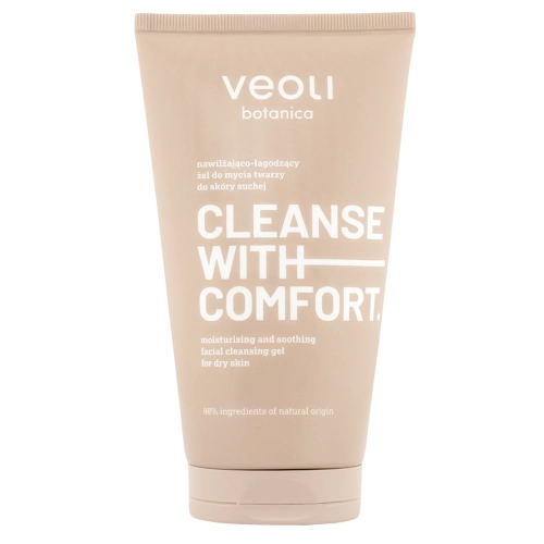 Veoli Botanica - CLEANSE WITH COMFORT - Hydratačný a upokojujúci čistiaci gél pre suchú pleť - 150ml