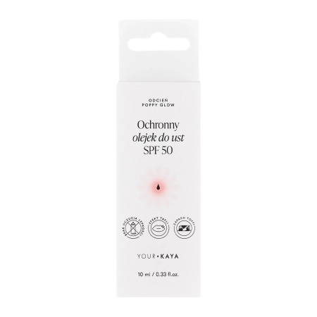 Your Kaya - Poppy Glow - Ochranný olej na pery SPF 50 - 10ml