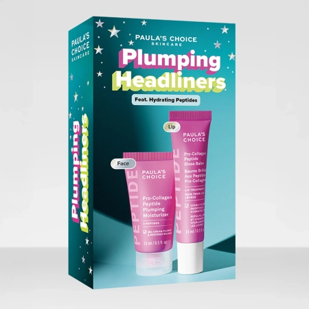 Paula's Choice - Plumping Headliners - Sada na tvár a pery s peptidmi - Hydratačný krém 15 ml + Balzam na pery 15 ml
