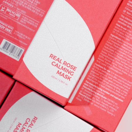 Isntree - Real Rose Calming Mask - Upokojujúca pleťová maska s ružou - 100 ml