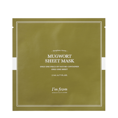 I'm From - Mugwort Sheet Mask - Upokojujúca plátienková maska s extraktom z paliny - 23 ml