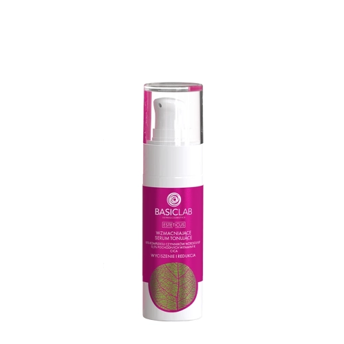 BasicLab - Esteticus - Posilňujúce tónovacie sérum pre citlivú a na začervenanie náchylnú pleť s 10% komplex rastového faktora EGF, 0,5% derivátom vitamínu K, CICA - 30ml