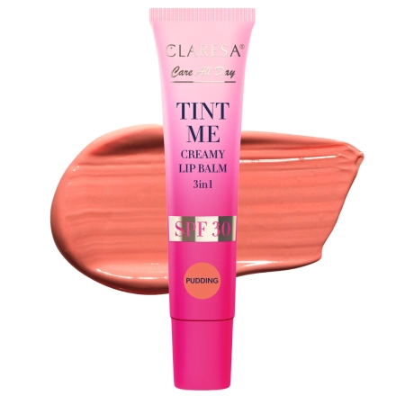 Claresa - Tint Me Creamy Lip Balm 3in1 SPF 30 - Farebný balzam na pery s SPF 30 - Pudding - 12 ml