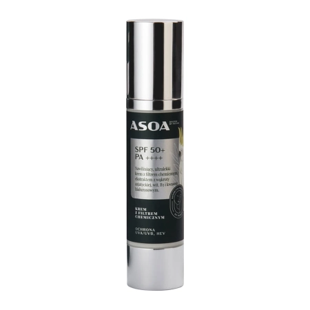 Asoa - Pleťový krém s chemickými filtrami SPF50/PA+++ - 50 ml