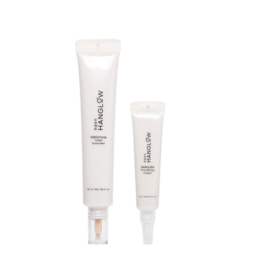 HanGlow - Sada produktov GlowUp Kit 02 - Očný krém - 15 ml + Skrášľujúci SPF krém - 50 ml