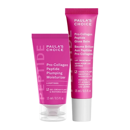 Paula's Choice - Plumping Headliners - Sada na tvár a pery s peptidmi - Hydratačný krém 15 ml + Balzam na pery 15 ml