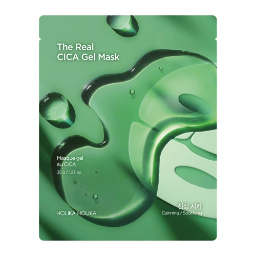 Holika Holika - The Real Gel Mask CICA - Celonočná hĺbkovo upokojujúca maska - 35 g