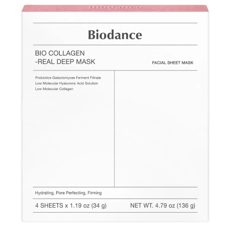 Biodance - Bio-Collagen Real Deep Mask Set - Sada spevňujúcich plátienkových masiek s kolagénom - 4 x 34g