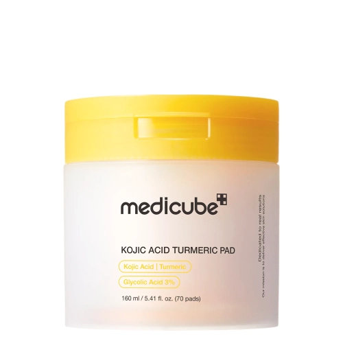 Medciube - Kojic Acid Turmeric Pad - Tampóny na tvár s kyselinou kojovou - 160ml/70ks