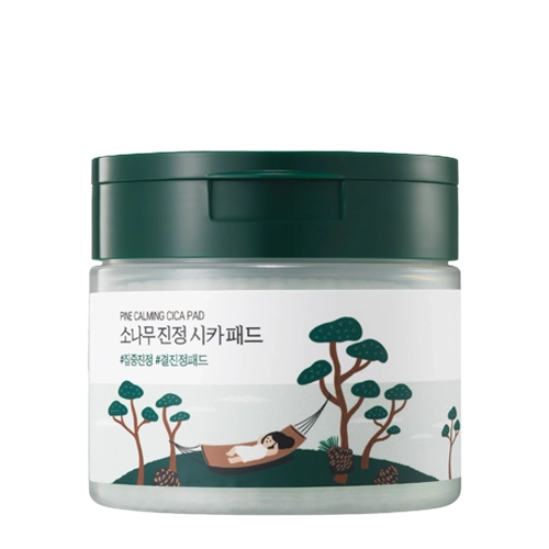 Round Lab - Pine Calming Cica Pad - Upokojujúce a vyhladzujúce pleťové tampóny - 50 ks / 195 ml