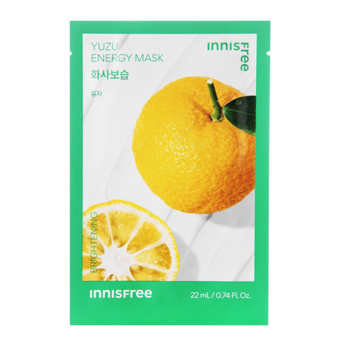 Innisfree - Squeeze Energy Mask - Yuzu - Brightening - Rozjasňujúca plátienková maska - 22 ml
