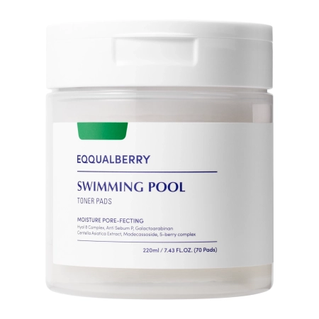 EQQUALBERRY - Swimming Pool Toner Pads - Hydratačné tampóny na tvár - 70ks/220ml