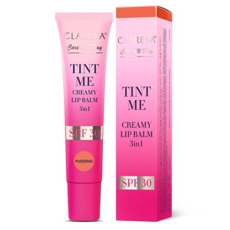 Claresa - Tint Me Creamy Lip Balm 3in1 SPF 30 - Farebný balzam na pery s SPF 30 - Pudding - 12 ml