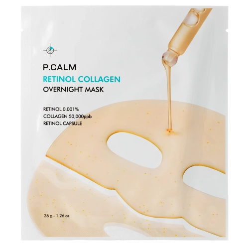 P.Calm - Retinol Collagen Overnight Mask - Hydrogélová maska s retinolom na noc - 1ks/36g