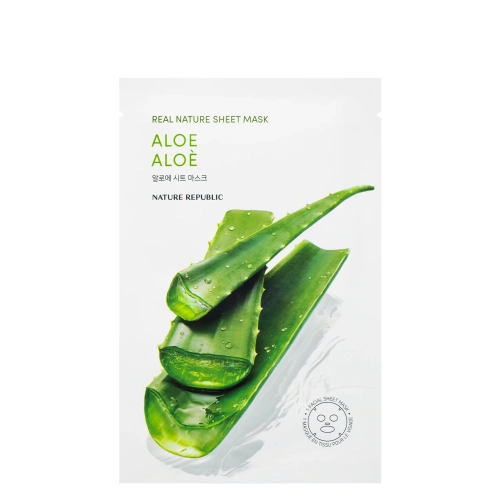 Nature Republic - Real Nature Aloe Sheet Mask - Plátienková maska s aloe vera - 1ks/23ml