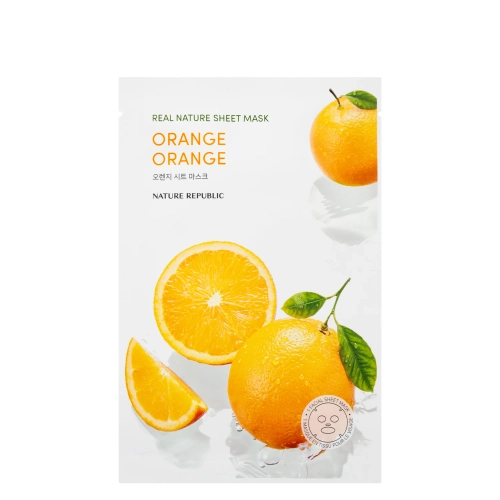 Nature Republic - Real Nature Orange Sheet Mask - Plátienková maska s pomarančom - 1ks/23ml