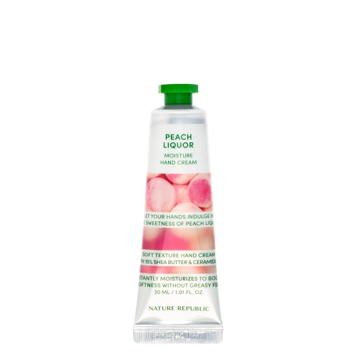 Nature Republic - Hand & Nature Peach Liquor Moisture Hand Cream - Krém na ruky - 30ml
