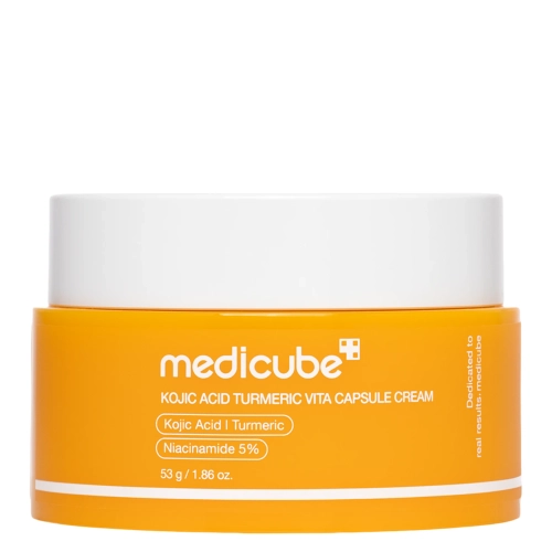 Medicube - Kojic Acid Turmeric Vita Capsule Cream - Rozjasňujúci kapsulový krém s kyselinou kojovou a kurkumou - 53g