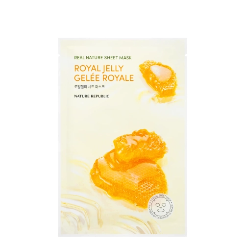 Nature Republic - Real Nature Royal Jelly Sheet Mask - Plátienková maska s včelím materským mliekom - 1ks/23ml