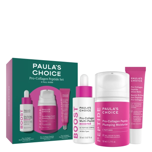 Paula's Choice - Pro-Collagen Peptide Set - Peptidová sada na tvár - Krém 50ml + Sérum 20ml + Balzam na pery 15ml