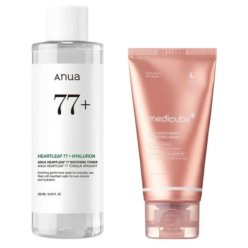 Night Wrapping Relief - Sada pre hydratáciu a regeneráciu  - Peel-off maska 75ml + Tonikum 250ml