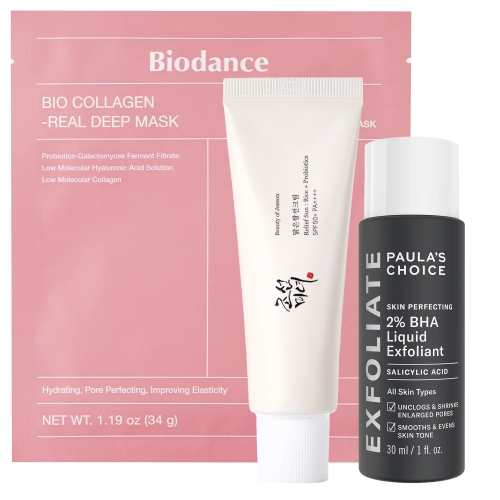 Sada - Smooth & Protect Set - Kyselinový peeling - 30 ml + Hydrogélová maska - 34 g + Prebiotický pleťový krém - 50 ml