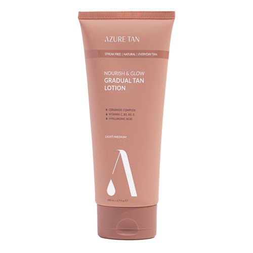  Azure Tan - Nourish & Glow Gradual Tan Lotion - Light/Medium - Telové mlieko pre postupné opálenie - 200 ml