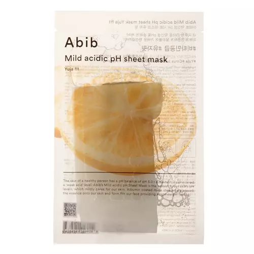 Abib - Mild Acidic pH Sheet Mask Yuja Fit - Revitalizačná plátienková maska - 30 ml