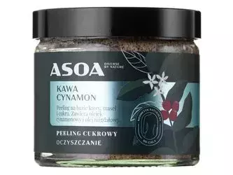 Asoa - Cukrový kávový telový peeling - so škoricovým olejom - 250 ml