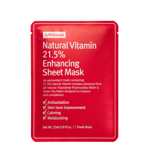By Wishtrend - Natural Vitamin C21 5% Enhancing Sheet Mask - Plátienková maska s vitamínmi - 23 ml