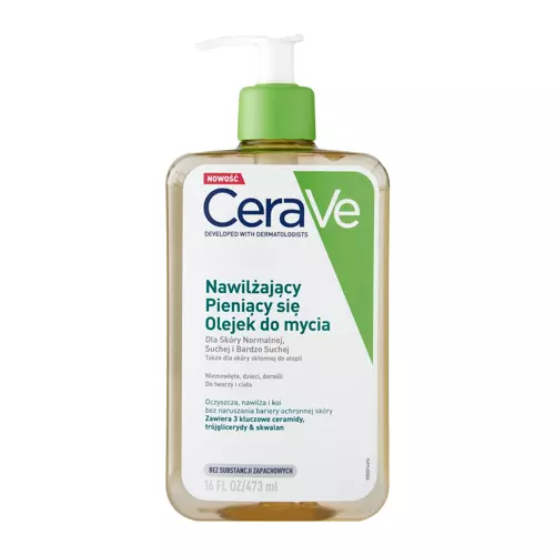 CeraVe - Hydratačný čistiaci peniaci olej na telo aj tvár - 473ml