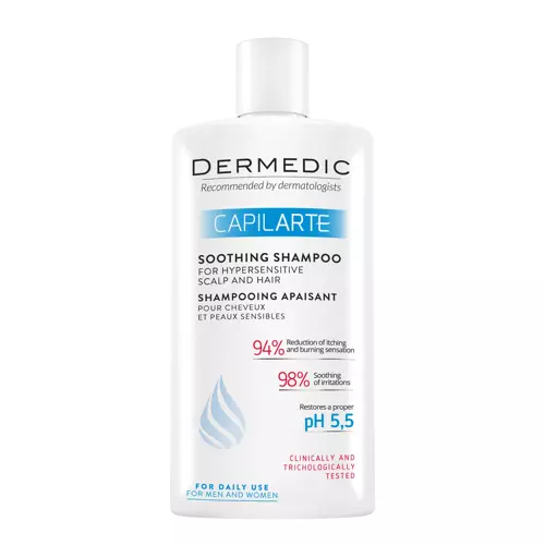 Dermedic - Capilarte - Soothing Shampoo for Hypersensitive Scalp and Hair - Upokojujúci šampón pre citlivú pokožku hlavy - 300ml