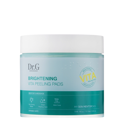 Dr.G - Brightening Vita Peeling Pads - Rozjasňujúce exfoliačné tampóny  na tvár -160 g / 70 ks