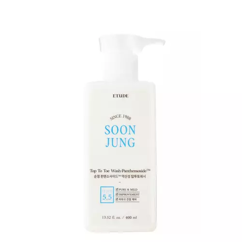 Etude House - SoonJung Panthensoside™ Top To Toe Wash - Jemný sprchový gél na tvár a telo - 400 ml