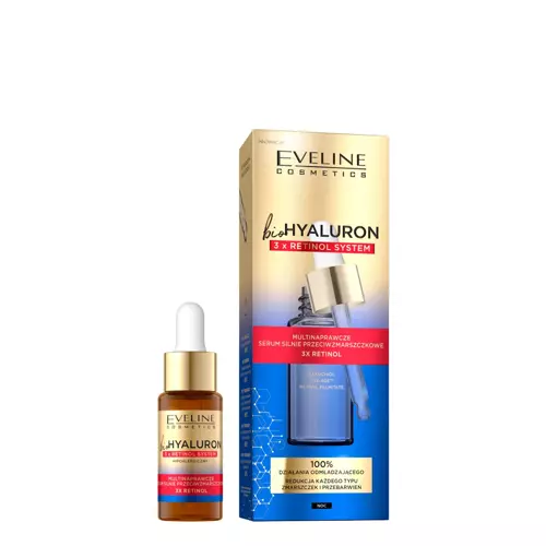 Eveline Cosmetics - BioHyaluron 3x Retinol System - Intenzívne multi-opravné sérum proti vráskam - 18ml
