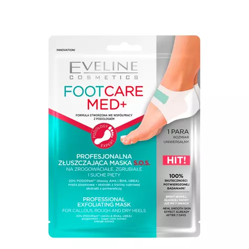 Eveline Cosmetics - Foot Care Med+ - Profesionálna exfoliačná maska na zrohovatenú pokožku piat - 1pár
